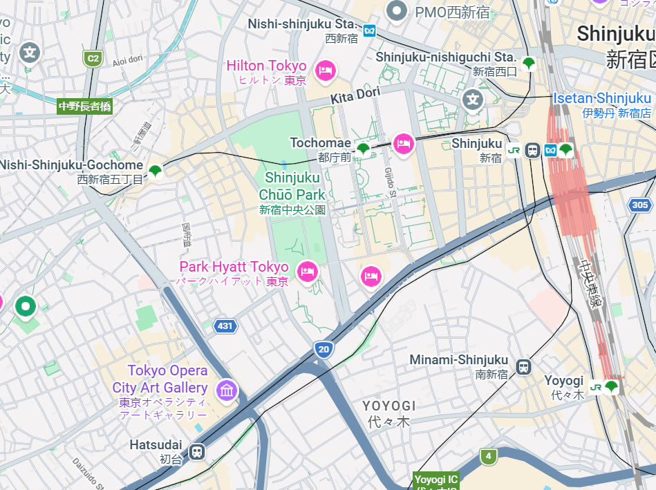 Higashi Koen Tokyo office location map